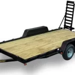 a photo of a skid steer trailer, used for a blog about skid steer trailers vs equipment trailers for sale from Kaufman Trailers